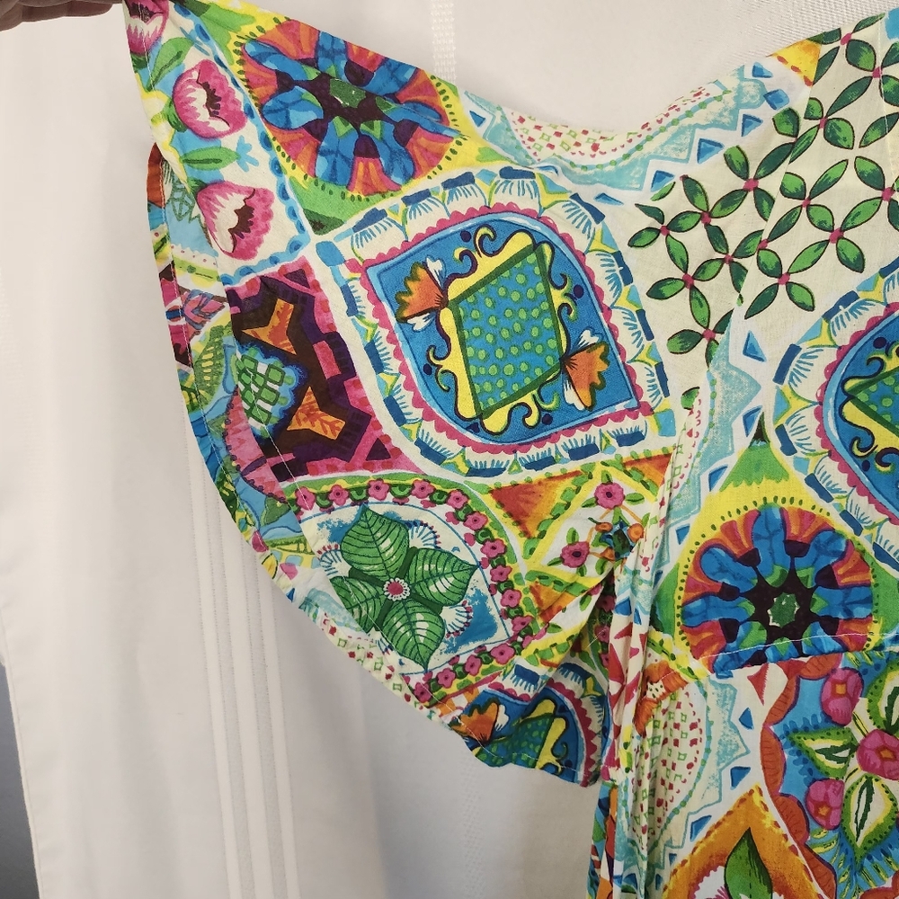 Vibrant Multicolor Patchwork Midi Dress - image 3